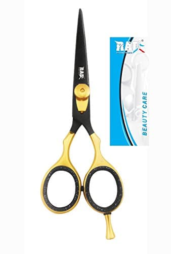 Plain Hairdressing Scissors 5.5 inch- Highest Quality Salon Professional Beard And Hair Cutting Scissors - Perfect For Barbers, Beard Shaping Or Use At Home To Trim Your Own Moustache. (G/Black)