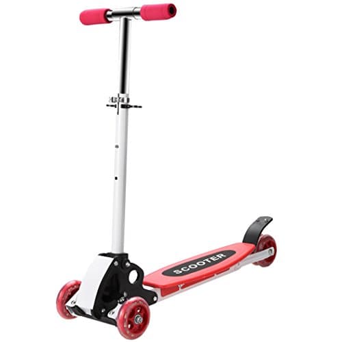Busyall Mini Micro Scooter Kids 3 Wheel Foldable for Boys Girls Toy Kick Scooter (Red)