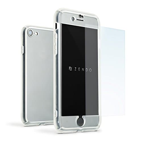 ZENDO iPhone 7 Shockproof Case + Asahi 9H Grade Tempered Glass (Premium Bundle: Case + Glass) Sleek Japanese Patented Design | NanoSkin FreeFall