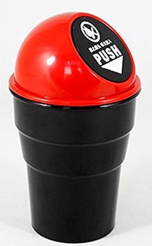 EVST Car/Automobile Trash Can Rubbish Garbage Bin Waste Storage Common for Car / Office / Home Use (Red)