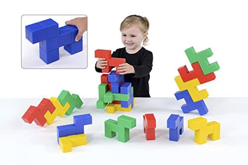 Educational AdvantageDoggy Building Blocks - Stacking Toy - Fine Motor Skills - Bright Coloured Blocks - Age 12 months+