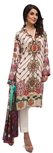 Genuine Deepak Perwani Designer 3 Piece Suit Stitched- Connecting Frames- New collection 2015 (M)