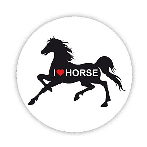 I LOVE HORSE Compact Mirror Printed Bespoke Designed 58mm Round Novelty Make up mirror ideal for your handbag. KABOOM GIFTS