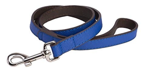 DO & G Leather Collection Dog Lead, Navy Blue