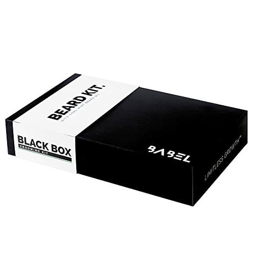 Babel Alchemy Black Box Grooming Kit - Cool Mint Beard Oil + Sweet Tea Tree Beard Balm + Mint Pistol Beard Wash + Pear Wood Beard Comb - 4-Piece Pack
