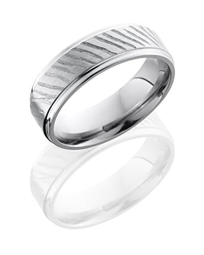 Titanium, Textured Edged Wedding Band (sz T)