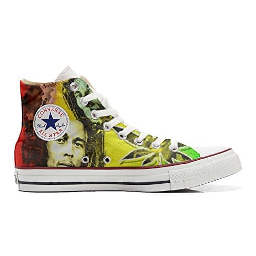 Converse All STar CUSTOMIZED , Sneaker Unisex, printed Italian style with Bob Marley - size 44 EU