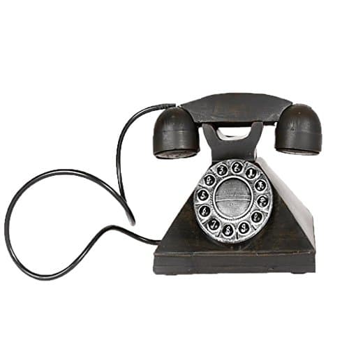 Old-Fashioned Dial Phone Model Retro Nostalgic Ornament Object Industrial Wind Bar Bar Coffee Jewelry (Not Working) 17cm*17cm*14cm/6.69"*6.69"*5.51"