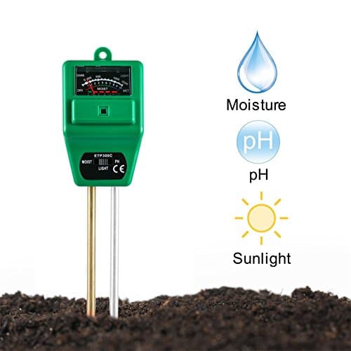 GOGOLO 3 in 1 Soil Tester Kit Instant Moisture Meter Light Measurer Soil PH Meter Plant Tester for Farm Garden Lawn Herb, No Battery Needed