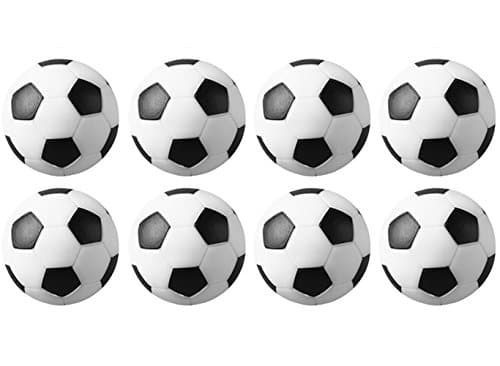 Table Soccer Foosballs Game Replacements 32mm/1.26 In Mini Football Balls Black and White, Set of 8