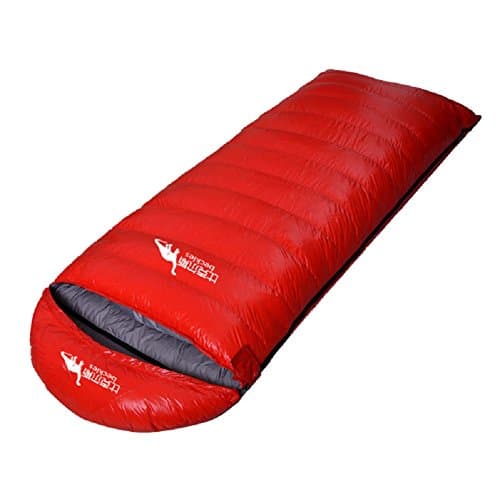 emansmoer Water-resistant Outdoor Duck Down Portable Rectangular Sleeping Bag for Camping Hiking Trekking Travelling