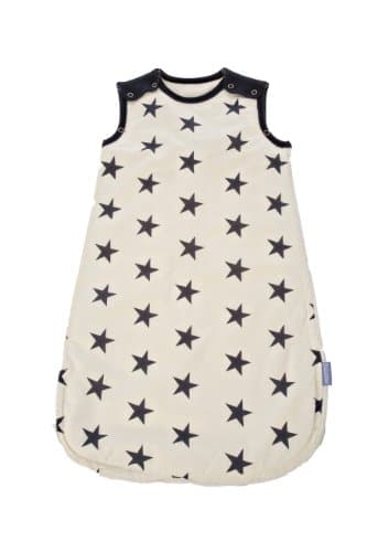 Mama Designs Babasac Multi Tog Baby Sleeping Bag in Off White with Star Design for 0 to 6 Months. 1.0 and 2.5 Tog included.