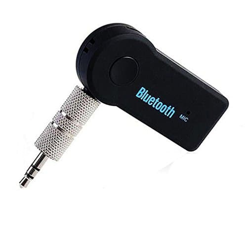 Elepawl Bluetooth Receiver, Portable Wireless Audio Adapter with 3.5 mm Stereo Output A2DP Music Streaming Car Kit for Car AUX IN Home Speaker MP3 with Built-in Mic- (Black)