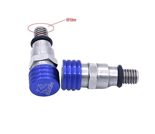 M5 0.8MM Blue Fork Air Bleeder Relief Valve Motorcycle Motocross For YZ85 YZ125 YZ250 YZ250F YZ450F WR250F WR450F Dirt Bike
