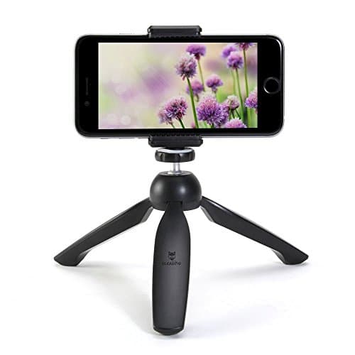 Gleading Mini Tripod with Holder Clip Self-Tripod for Digital Camera &amp; for iPhone 6 Plus 6 5S 5C 4S &amp; Samsung Galaxy S6 S6 Edge S5 S4 S3 Note 4 3 2 and Other Cellphones