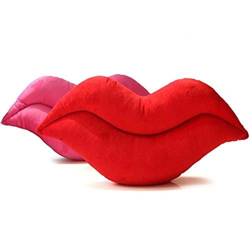 Glantop Soft Plush Cushion Bed Sofa Pillow Marilyn Monroe Sexy Red Lips For Decoration,Bedroom,Parlor, Office Siesta (52*26cm)