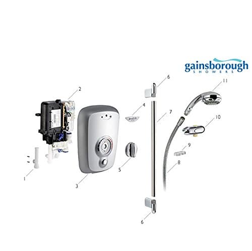 Replacement Gainsborough 10.5Kw SDL Shower Engine Direct Swap no new Plumbing or Electrical work