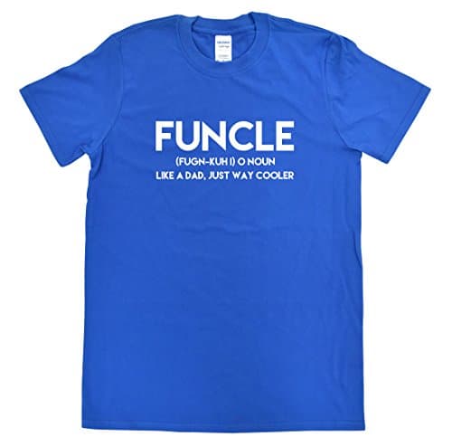 Funcle T Shirt Funny Gift Present For Fun Uncle Birthday Christmas Xmas (Large, Royal Blue)