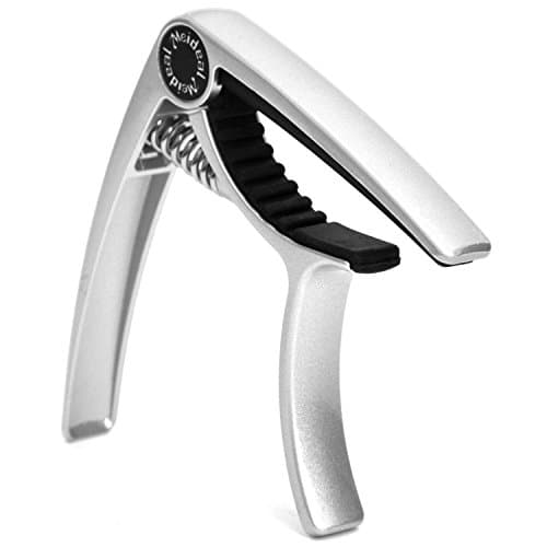 Elagon Matt Chrome Capo-CTX – Quick-release Trigger Action Capo for all Electric and Acoustic Guitars, Ukuleles, Banjos, Mandolins, etc. High Quality & Great Looking Capo.
