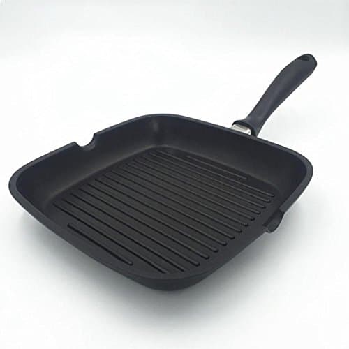 DDY Nonstick Cast Iron Grill Pan with Removable Handle, 25 cm , 29cm