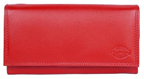 Women's Red Nice Quality Soft Genuine Leather Wallet Gazello