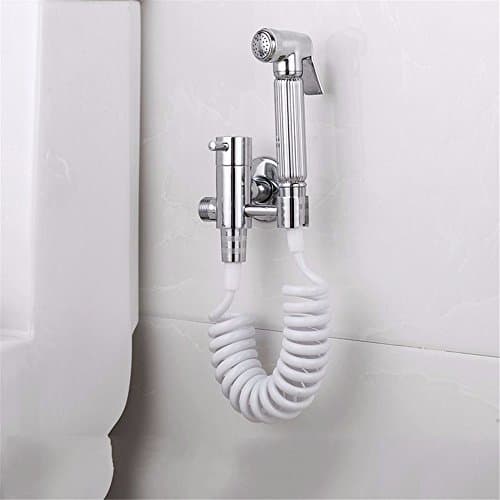 WHLHS The Rinse, Wash, Maternal Kit 2-Way Angle Valve Pressure Spray Gun Fittings Flush Toilets For Women And Is Packaged In The Right Bracket - Full Copper B Kit Showers &amp; Shower Parts