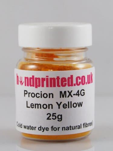 Lemon Yellow Procion MX dye 25g by Handprinted