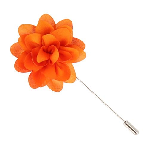 Mr Icone Lapel Pin Lapel Buttons Wedding Buttons with Flower Orange