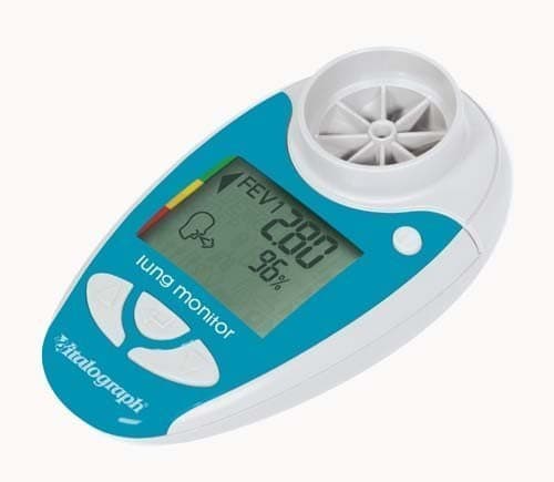 Lung Age Spirometer Displays Predicated Values Automatic Display Monitor Blue