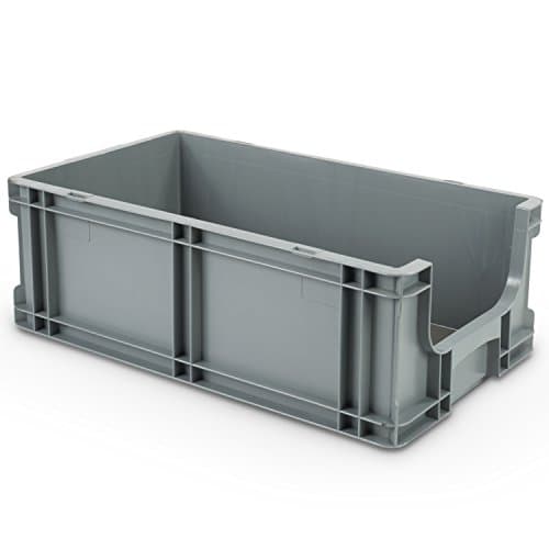 Euro container, 500 mm x 290 mm x 180 mm, with viewing window, 16 litres