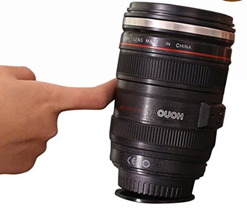 Very Stable Stainless Steel Camera Lens Mug Coffee Cup Multi Purpose Holder A Reusable Folding Travel Mug That Fits in Your Pocket or Bag Perfect Gift For Coffee Lovers