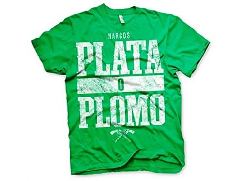 Narcos - Plata o Plomo T-Shirt - Green - Medium