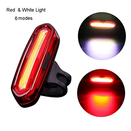 LED USB Rechargeable MTB Safety Warning Bicycle Rear Light Tail Light (D)
