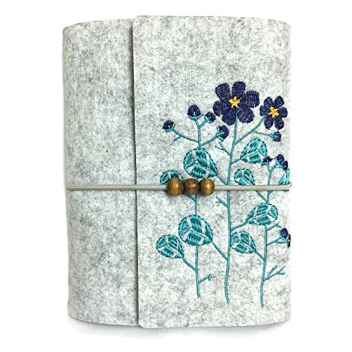 EnvySun Handmande Wool Felt Embroidery Notebook, Sketch Book, Diary (Style 5)