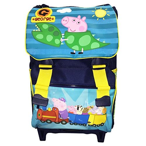 Official Accademia George Peppa Pig School Backpack Rucksack Expendable Trolley Suit Case RRP £51.99