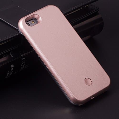 High Quality Samsung Galaxy S7 Edge LED Case - Soft &amp; Light-weight Rose Golden Selfie Light Case For Perfect Pic - Epiktec