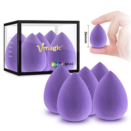 VMAGIC Mini 5pcs - Precision Beauty Makeup Sponge Beauty Sponge Blender in Applicators, Foundation Sponge (PURPLE)