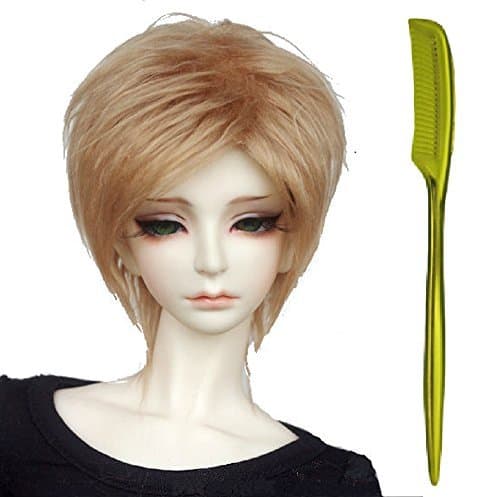 Wig Short number DUBUFFE CoMB Set for Doll BJD SD 9 inch DD corresponding to 10 inch to 22, 8–25,4 DF original Parts to sell DF202 Milchtee / 3 (Brown)