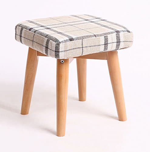 Stool, Solid wood Cloth Change the shoe stool Wearing a shoe stool Bench Stool Sofa stool Tea table stool Home stool Square shape Width 29cm × depth 29cm × height 30cm ( Color : #4 )