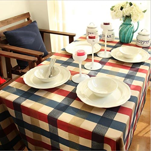 Luxury Edinburgh lattice Polyester Tablecloth Rectangle Washable Dinner Picnic Tablecover140*250cm , 140*160cm