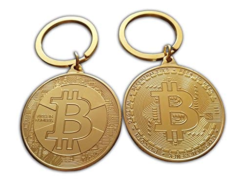 Bitcoin 2x keyrings different styles gold plated beatiful souvenir gift