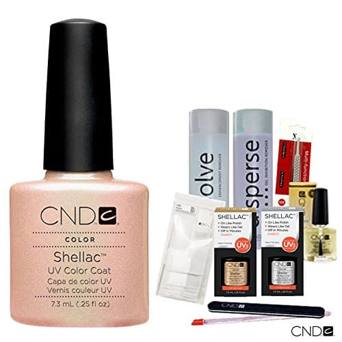 Cnd Shellac Starter Kit B - Top & Base 7.3Ml + Iced Coral - Uv Soak Off Gel Polish