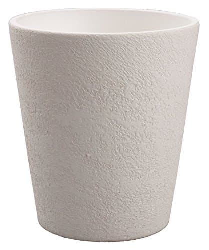 Ceramic Pot 13.5 cm Diameter x 15 cm Flower Pot White Stucco Look Ceramic Orchid Pot Adonis Decorative Pot Plant Pot Planter