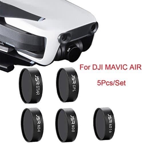 DJI MAVIC AIR ACCESSORIES, Diadia 5PC New Camera Lens Filter ND4 ND8 ND16 CPL UV Waterproof Camera Lens Filters For DJI MAVIC AIR Drone (ND8)