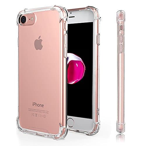 iPhone 8 Case, iPhone 7 Case, ZGEM Clear TPU Case Shockproof Case Bumper Transparent Silicon Soft Case Cover For iPhone 8 7 4.7'' - Clear