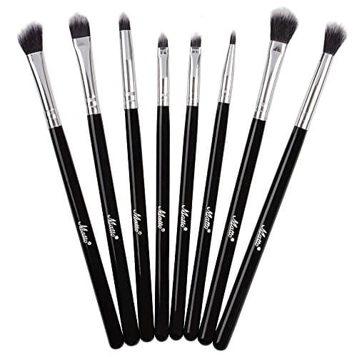 Matto Professional Makeup Eye Brush Set Eyeshadow Brushes 8-Piece (Black)