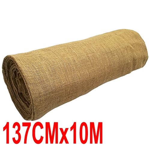 TtS 54inch X 10M-Jute Jute Hessian Roll Table Runner Sash Rustic Burlap Sewed Edge Vintage Wedding DIY Crafts