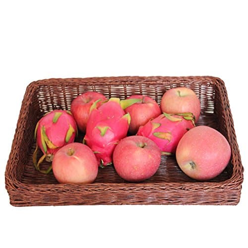 shows a bread basket/ bamboo bread trays/Rattan-style fruit bowl-C