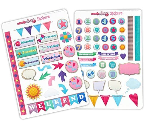 2 x Cute Craft Paper Style Matte Vinyl Personal Planner Stickers Mambi / Erin Condren Organiser Stickers
