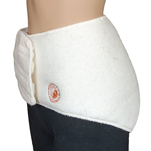 SamWo, 100% Merino, Doors with Velcro Closure Chrysocolla, Washable at 30 Graduation, Nierenwärmer S-M, Bianco - Natura